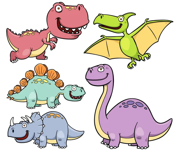 Dinosaurussen cartoon Rechtenvrije Stockillustraties