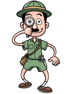 karikatür safari adam