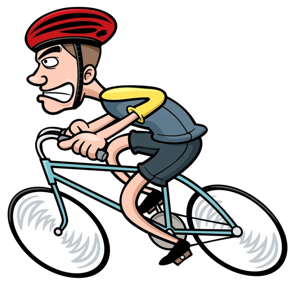 Caricature cycliste — Image vectorielle