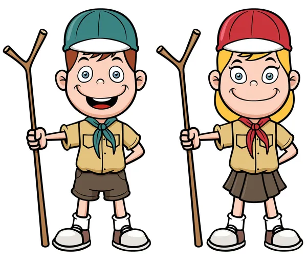 Enfants scouts — Image vectorielle