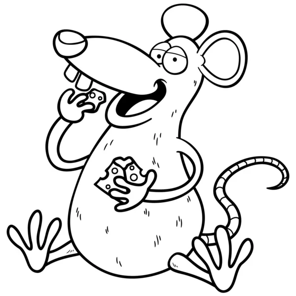 Kreslený krysa — Stockový vektor