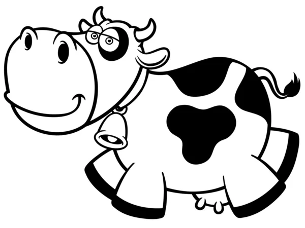 Vaca de dibujos animados — Vector de stock