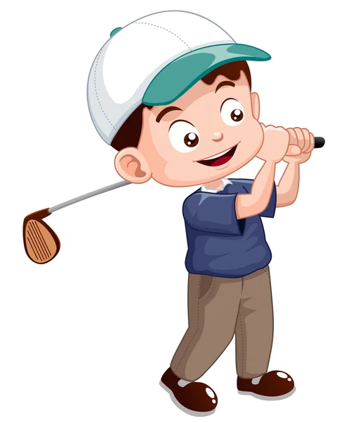 Jucător de golf — Vector de stoc