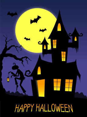 Mutlu Cadılar Bayramı illüstrasyon