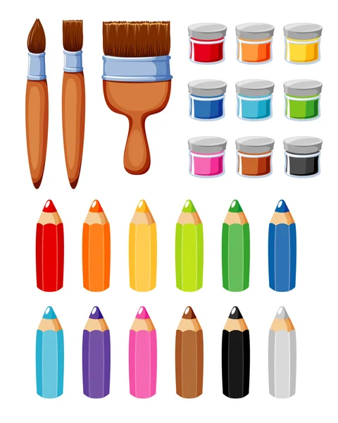 画笔和颜色 — 图库矢量图片