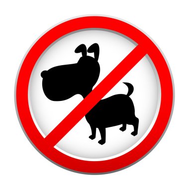 No dog sign clipart