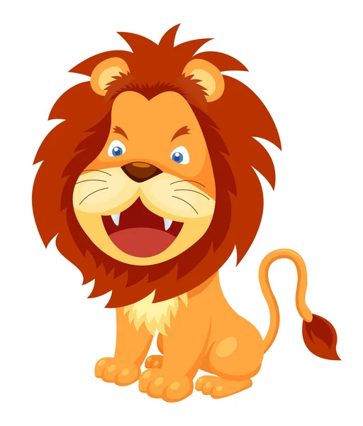 Dessin animé du lion — Image vectorielle