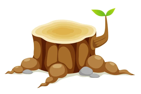 Tree stump — Stock Vector