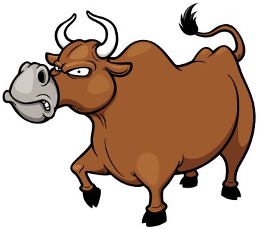 karikatür Kızgın Boğa