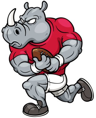 Cartoon Rugby player vector