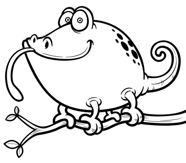 Cartoon chameleon — Stockvector