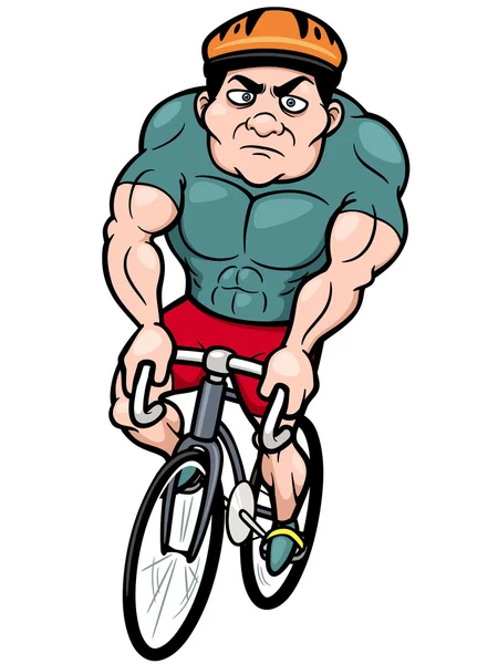 Cartoon cyklist — Stock vektor