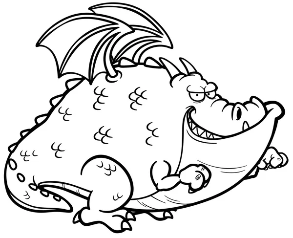 Kreslený drak — Stockový vektor