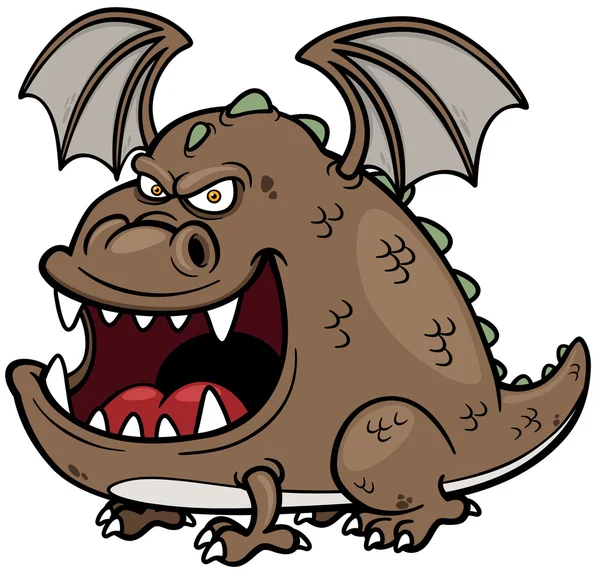 Dragón de dibujos animados — Vector de stock