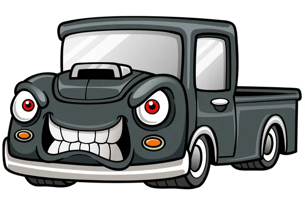 Camionnette de voiture de dessin animé — Image vectorielle