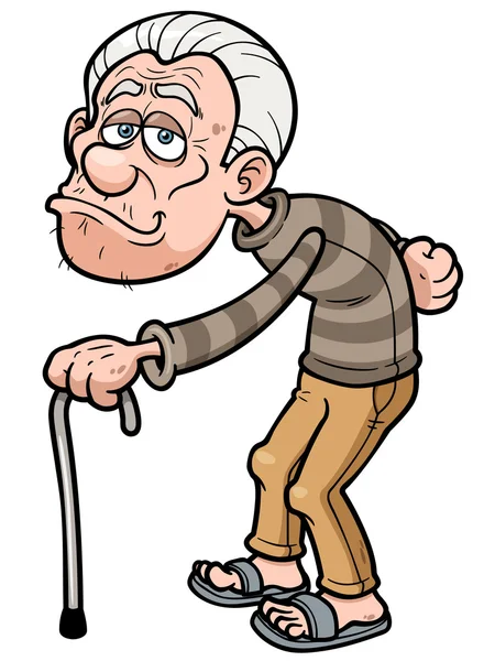 Cartoon Old man — Stock Vector
