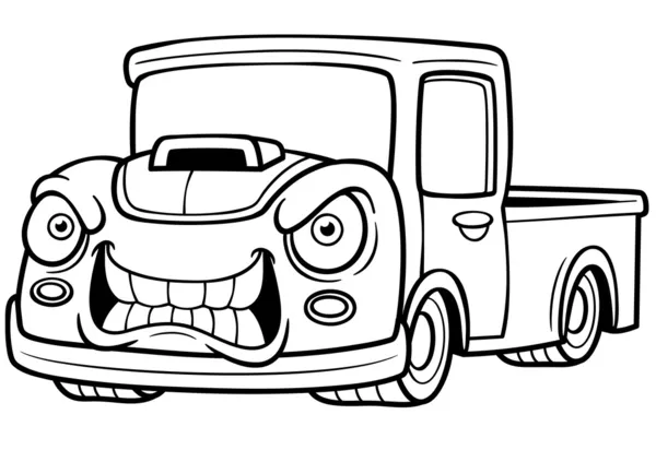 Camionnette de voiture de dessin animé — Image vectorielle