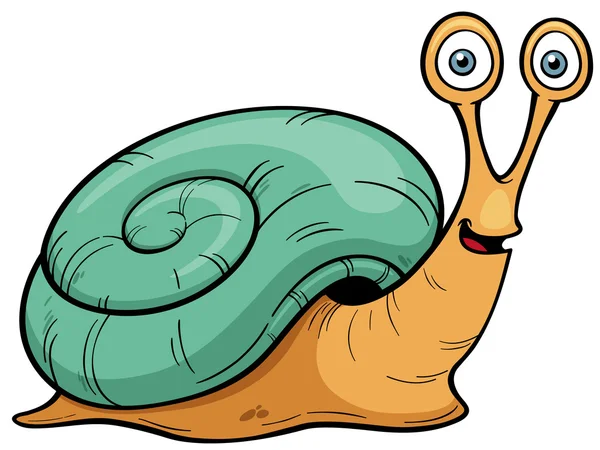 Caracol dibujos animados — Vector de stock