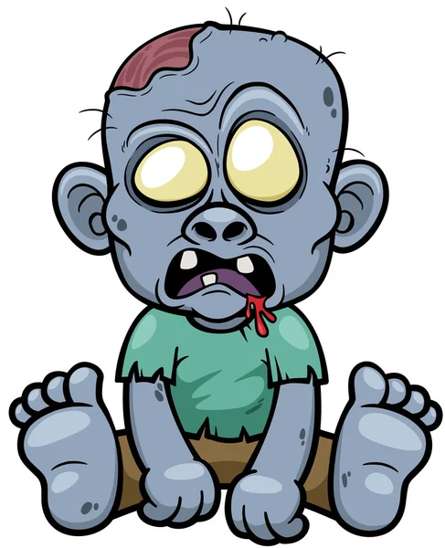 Zombie de dibujos animados — Vector de stock