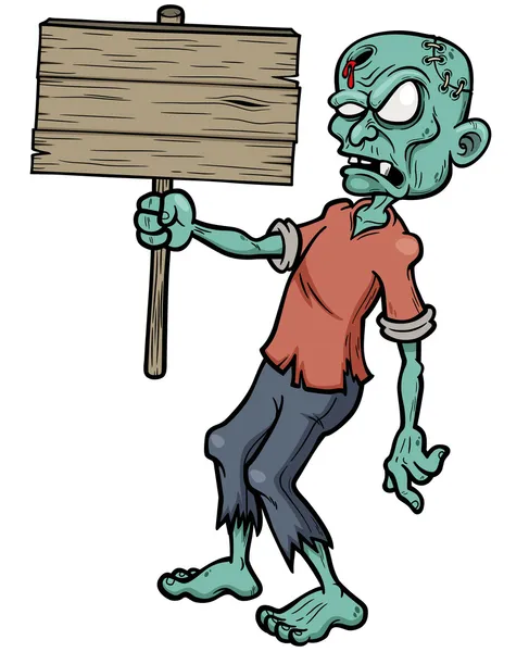 Zombie dos desenhos animados —  Vetores de Stock