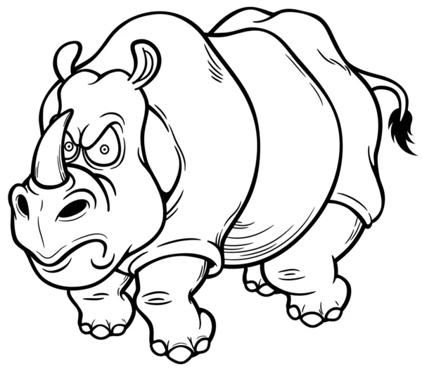 Cartoon rhino — Stockvector