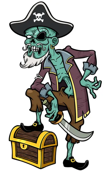 Piraten-Zombie — Stockvektor
