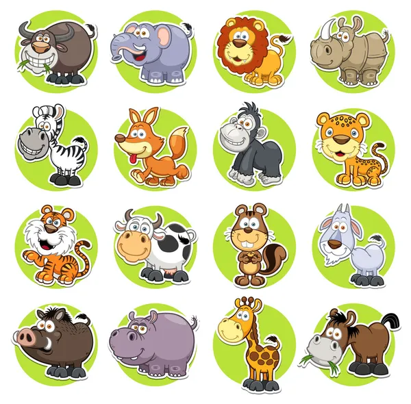 Conjunto de animales — Vector de stock