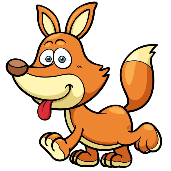 Fox dibujos animados — Vector de stock