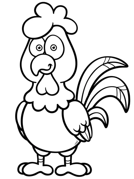 Pollo de dibujos animados — Vector de stock