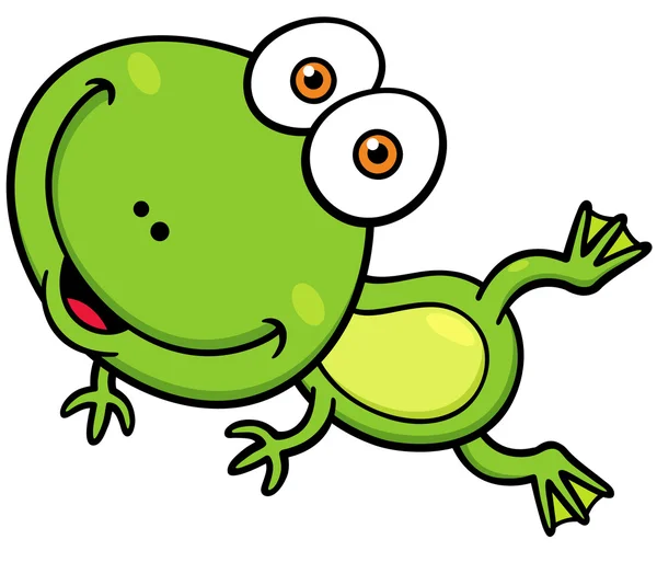 Cartoon green frog — Stock Vector