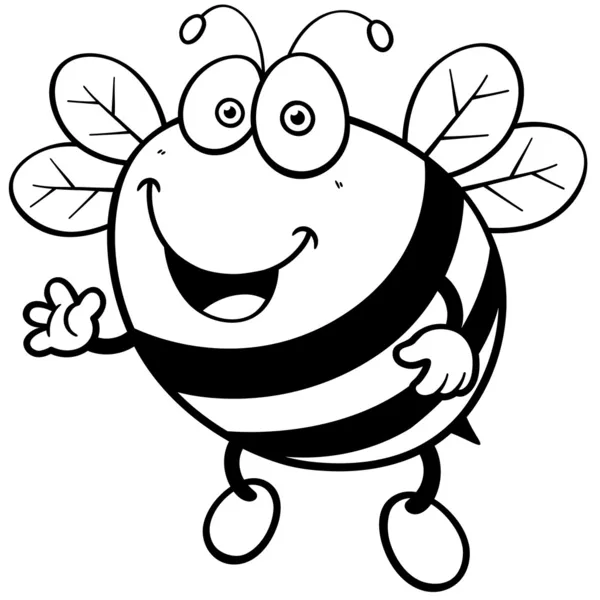 Abeille de dessin animé — Image vectorielle