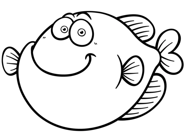 Caricatura de pescado — Vector de stock