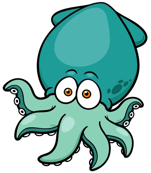 Oktopus-Karikatur — Stockvektor