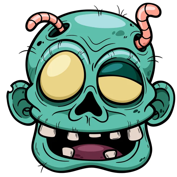 Zombie cara — Vector de stock