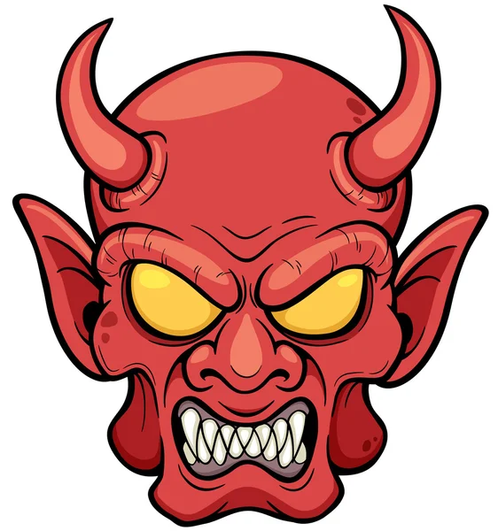 Cara de diablo — Vector de stock