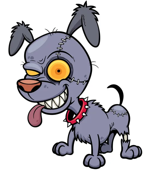 Zombie perro — Vector de stock