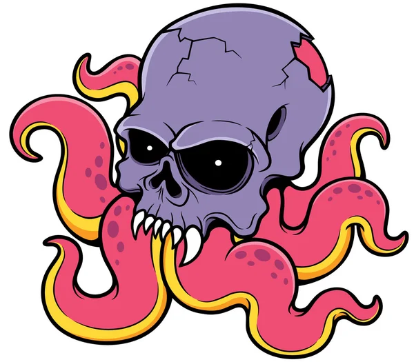 Skull octopus — Stock Vector