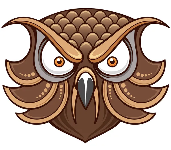 Owl head — Stock Vector