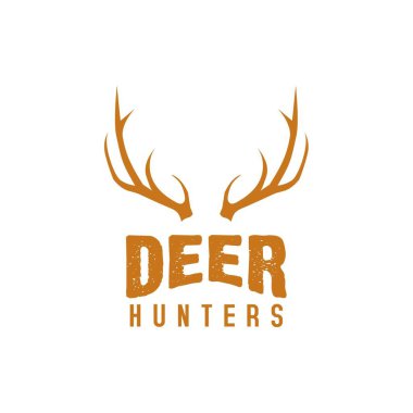 geyik boynuzu logosu, simgesi ve vektörü