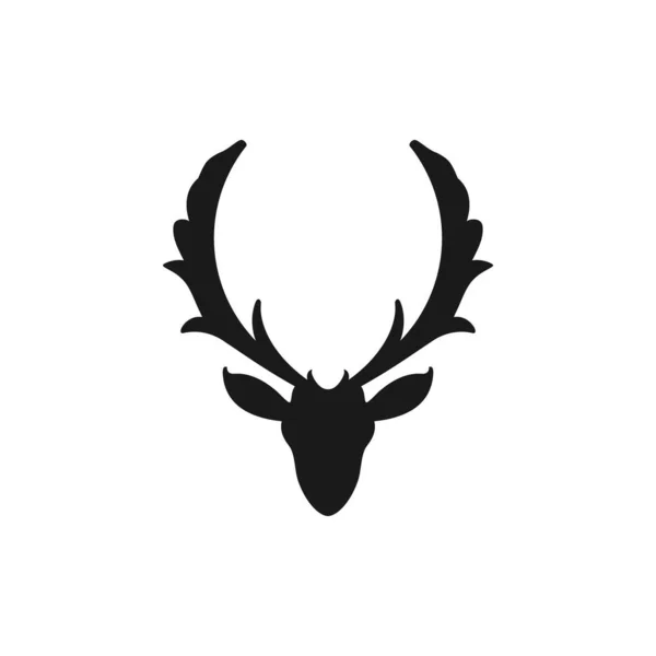 Logo Cornamenta Ciervo Icono Vector — Vector de stock