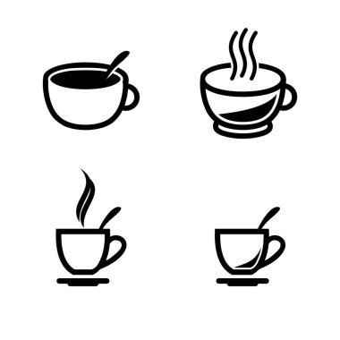 kahve ve kupa logosu ve vektörü