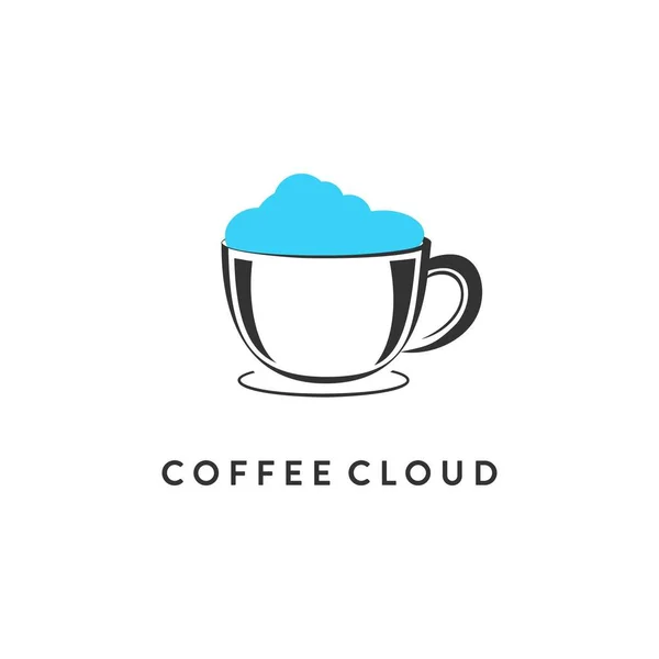 Café Tasse Logo Vecteur — Image vectorielle
