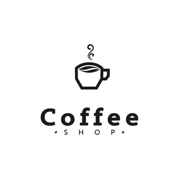 Café Tasse Logo Vecteur — Image vectorielle