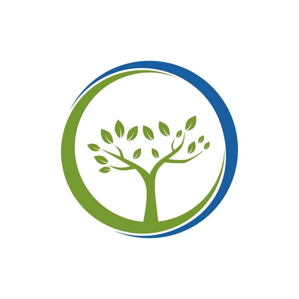 Λογότυπο Εικονίδιο Και Διάνυσμα Δένδρου Φύσης — Διανυσματικό Αρχείο