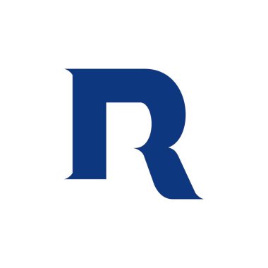 r harfi logo simgesi ve vektörü