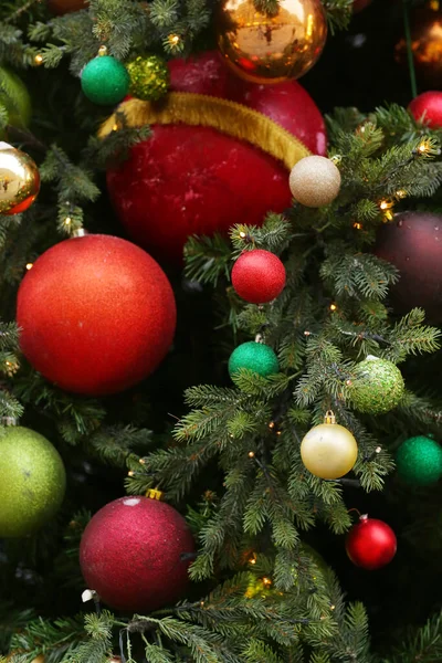 Decorado árbol de Navidad fondo de Navidad —  Fotos de Stock