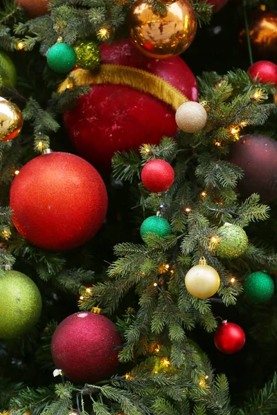 Christmas Tree Xmas Decorated Background — Stock Photo, Image