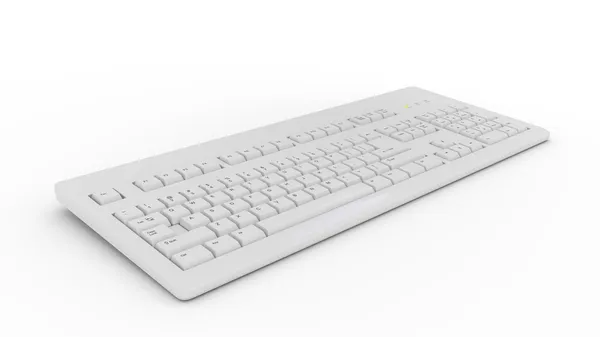 Teclado de ordenador en color blanco —  Fotos de Stock