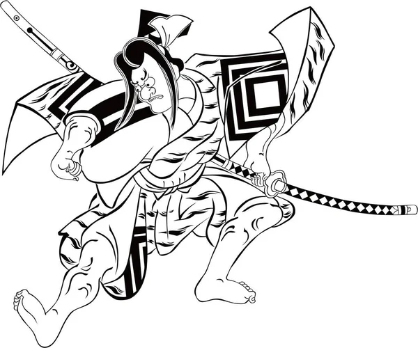 Ukiyo Kabuki Acteur — Image vectorielle