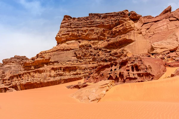 Arenas Montañas Del Desierto Wadi Rum Jordania Hermoso Paisaje Diurno — Foto de Stock
